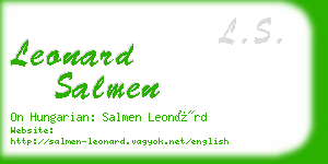leonard salmen business card